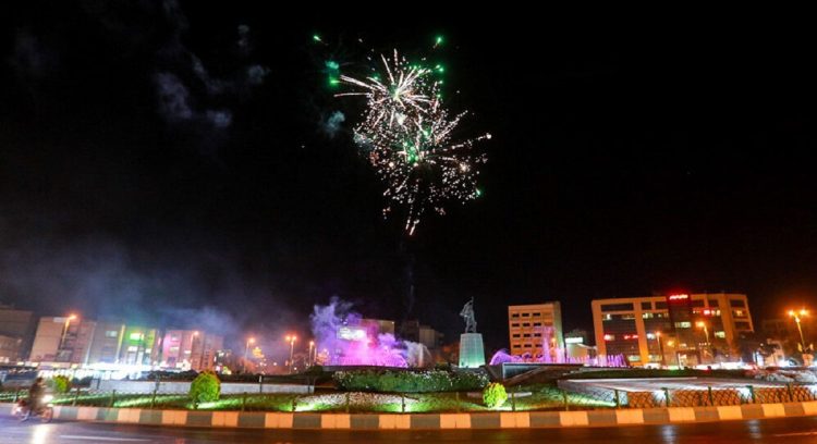 نورافشانی شب ۲۲ بهمن ۱۴۰۳ مشهد