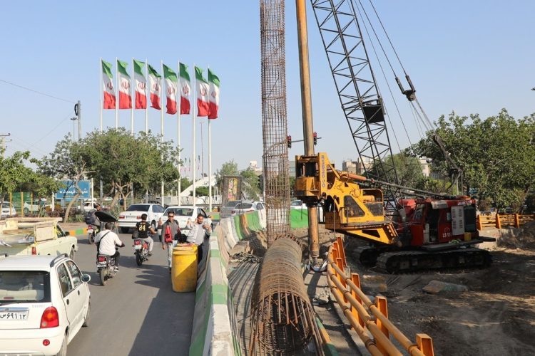 پیشرفت پروژه سطح سوم تقاطع غیرهمسطح شهید فهمیده مشهد – بهمن ۱۴۰۳