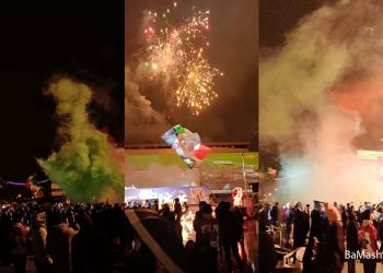 جشن مردم مشهد برای صعود تیم ملی فوتبال ایران به جام جهانی ۲۰۲۶