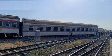 خروج قطار از ریل در ایستگاه راه آهن مشهد +عکس