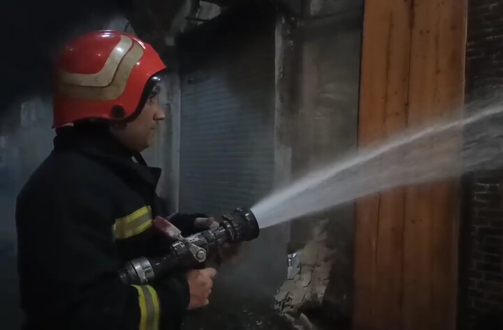 حریق در بازار الماس شرق مشهد