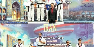 افتخارآفرینی بسیجی ورزشکار مشهدی ناحیه یاسر در مسابقات بین‌المللی تکواندو کوکیوان کاپ اصفهان