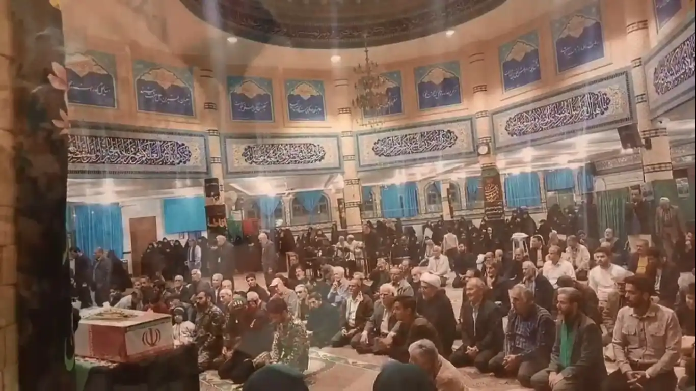 استقبال از پیکر شهید گمنام در مسجد حضرت عباس مشهد